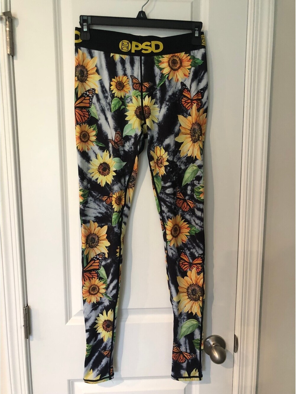 PSD Small Sunflower and Butterfly Print Leggings